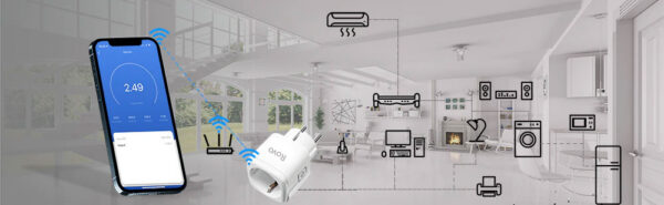Priza inteligenta Rovo CZ04 WiFi, 20A, Monitorizare energie, Alexa, Google Assistant - imagine 6