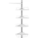 Raft pentru baie/dus, Vasagle, reglabil, otel, 4 rafturi, cuier, 95-300 cm - imagine 9