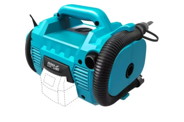 Compresor aer 18V Li-ion, SAS+ALL,10 bar, cu acumulator 4Ah si incarcator inclus, pompat anvelope, mingi si saltele gonflabile, Dedra - imagine 4