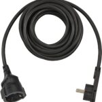 Cordon Prelungitor Brennenstuhl cu cap plat, 5m - Negru