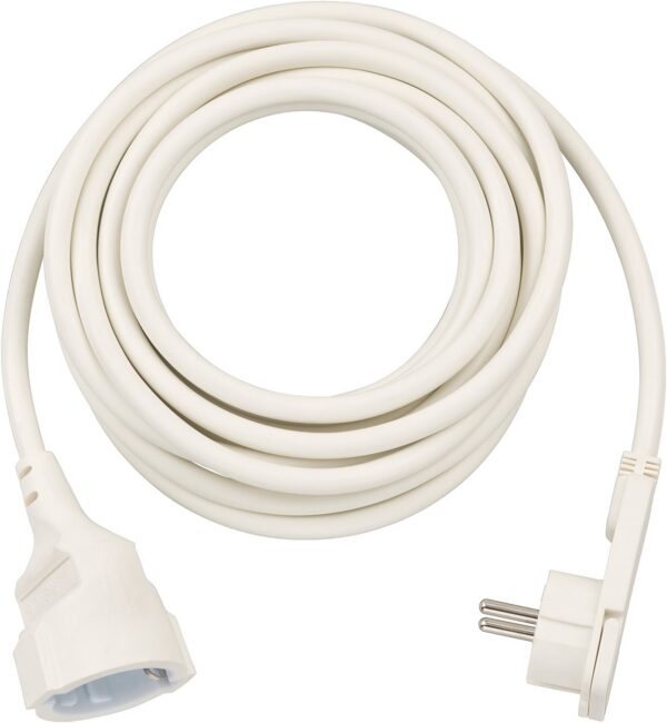 Cordon Prelungitor Brennenstuhl cu cap plat, 5m - Alb - imagine 1