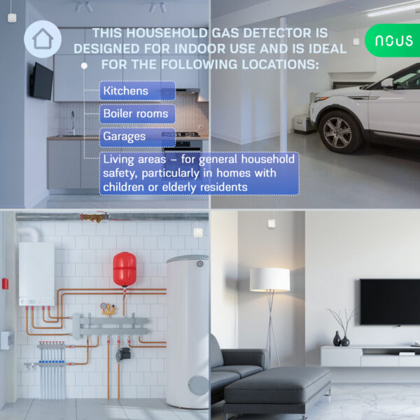 Detector scurgeri de gaz Smart Nous E9, Zigbee 3.0, compatibil Alexa Google Assistant - imagine 6