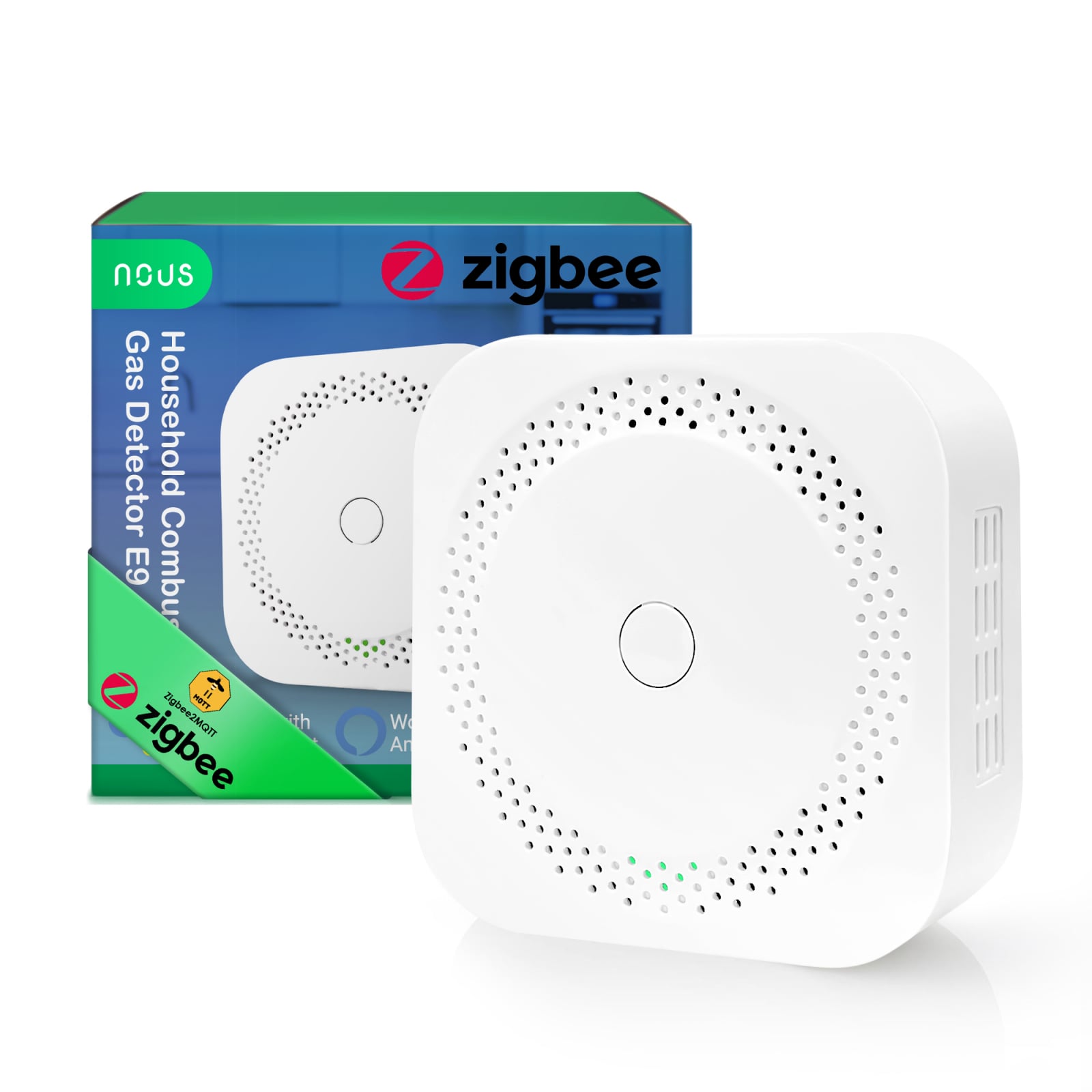 Detector scurgeri de gaz Smart Nous E9, Zigbee 3.0, compatibil Alexa Google Assistant Detector scurgeri de gaz Smart Nous E9, Zigbee 3.0, compatibil Alexa Google Assistant - imagine 1