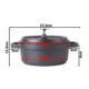 Oala de aluminiu cu capac, negru, 2.2 L, 20 cm, Verk Group - imagine 4
