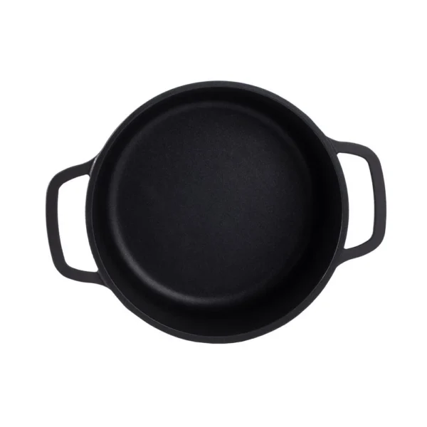 Oala de aluminiu cu capac, negru, 2.2 L, 20 cm, Verk Group - imagine 8