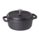 Oala de aluminiu cu capac, negru, 2.2 L, 20 cm, Verk Group - imagine 6