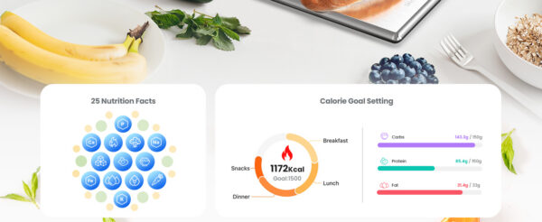 Cantar SMART Digital Nutritional de Bucatarie RENPHO Calibra 1 ,   Bluetooth, Calorii, Dieta si Fitness - imagine 9