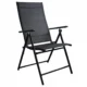 Set 2 scaune gradina/terasa, reglabile, aluminiu, negru, 56x67-99x84-107 cm, Jumi - imagine 4
