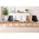 Scaun bucatarie/living, Artool, Mark, PP bej, picioare lemn natur, 49x52x82 cm - imagine 9