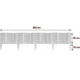 Gard de gradina decorativ din lemn, alb, 200x30 cm - imagine 7