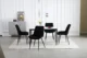 Set 4 scaune bucatarie/living, Artool, Bera, catifea neagra, picioare metal negru, 54x60x88 cm - imagine 10