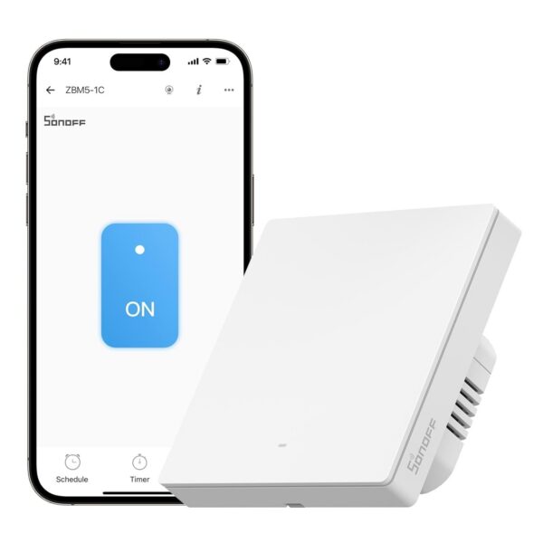 Intrerupator inteligent Sonoff ZBM5-1C-86W ,Zigbee, 1 canal, 10A - imagine 1
