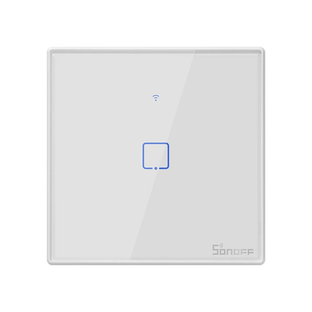 Intrerupator Smart  cu Touch WiFi + RF 433 Sonoff T2EU1C TX, (1 canal)