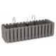 Set 2 Jardiniere decorative cu suport metalic, Boardee Fencycase W, gri, 58x18x16.2 cm - imagine 2