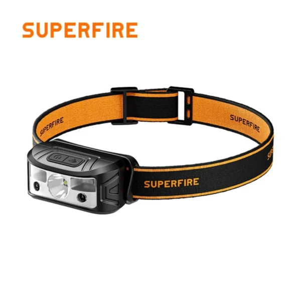 Lanterna LED pentru cap Superfire HL05-K, 120lm, 100m, 500mAh, Lumina rosie, control miscare - imagine 1
