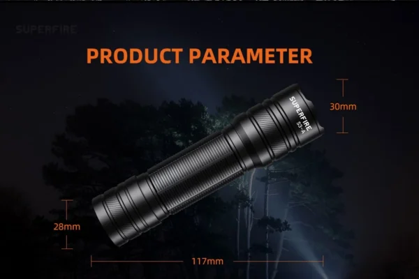 Lanterna LED Superfire S3-A, 146lm, 214M, 800mAh, 3W - imagine 2