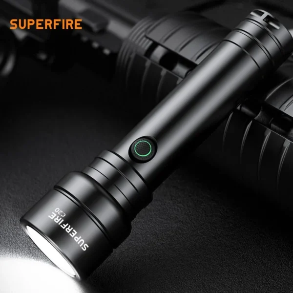 Lanterna LED Superfire C16, 2700lm, 500m, incarcare USB-C, 40W, 4000mah - imagine 4