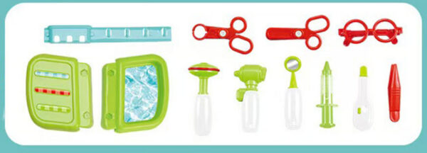 Set de joaca doctor Rovo 935A, trusa de doctor, 12 piese - imagine 7