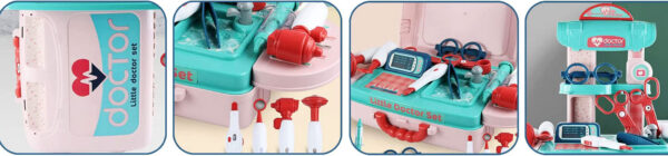 Set de joaca doctor Rovo 975, 3 in 1, trusa de doctor, 20 piese - imagine 8