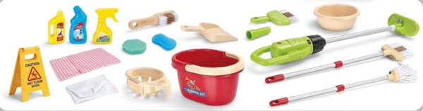 Set De Joaca Curatenie Rovo 223, Aspirator Electric, Carucior cu Roti, 24 piese - imagine 6