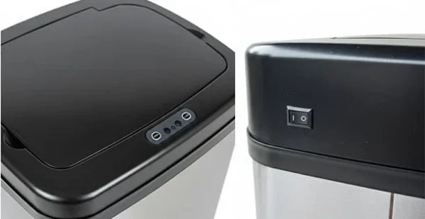Cos de gunoi cu senzor automat Rovotec SD-012, Inox, 30L, deschidere cu senzor sau touch - imagine 9