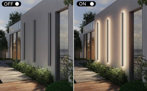 Aplica de perete LED Rovo 2835-100, Exterior Interior, 100CM, 30W, Lumina calda, IP65 - imagine 9