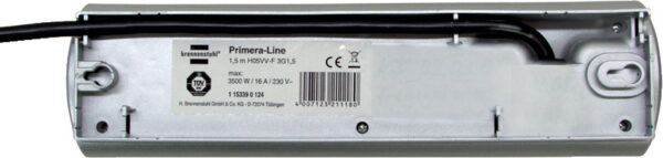 Multipriza Brennenstuhl Primera-Line Technics 10 prize, Intrerupator, 2m, Argintiu - imagine 3