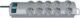 Multipriza Brennenstuhl Primera-Line Technics 10 prize, Intrerupator, 2m, Argintiu