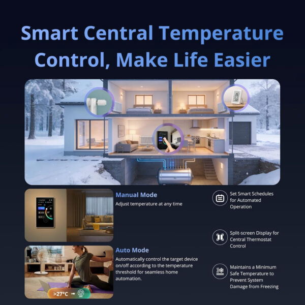 Panou de control inteligent Matter WiFi Bluetooth ZigBee, SONOFF NSPanel Pro 120 (negru), NSPanel120PB - imagine 6