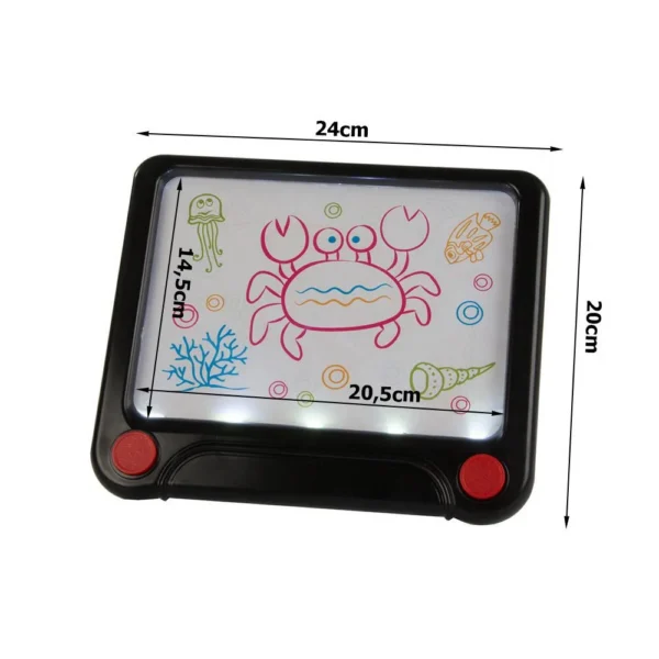 Tableta grafica/desenat pentru copii, Verk Group, 3 markere, LED, 3xAAA, 24x20 cm - imagine 2