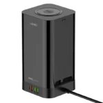 Prelungitor Tip Turn LDNIO SEW4485, Incarcator wireless,  3 prize, 3 X USB-A, 1 X USB-C, Incarcare rapida QC 3.0, 32W, 2m