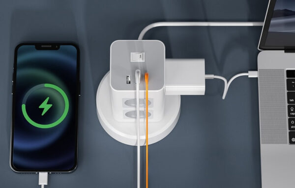 Prelungitor tip Turn Tessan TPS03RX-DE-C, 8 prize, 2X USB A, 1X USB-C, 3A, 3600W, cablu 2m - imagine 4