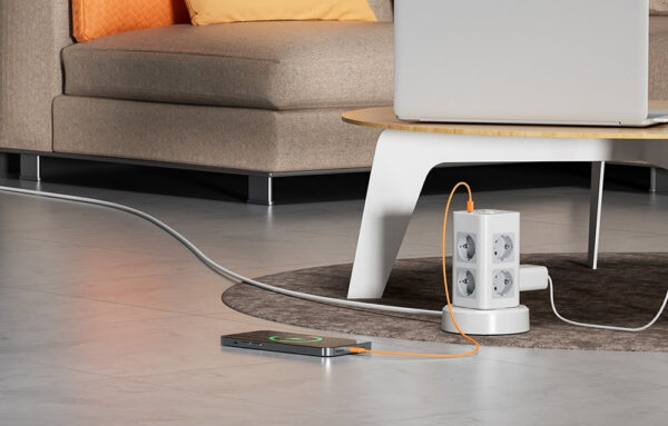 Prelungitor tip Turn Tessan TPS03RX-DE-C, 8 prize, 2X USB A, 1X USB-C, 3A, 3600W, cablu 2m - imagine 3