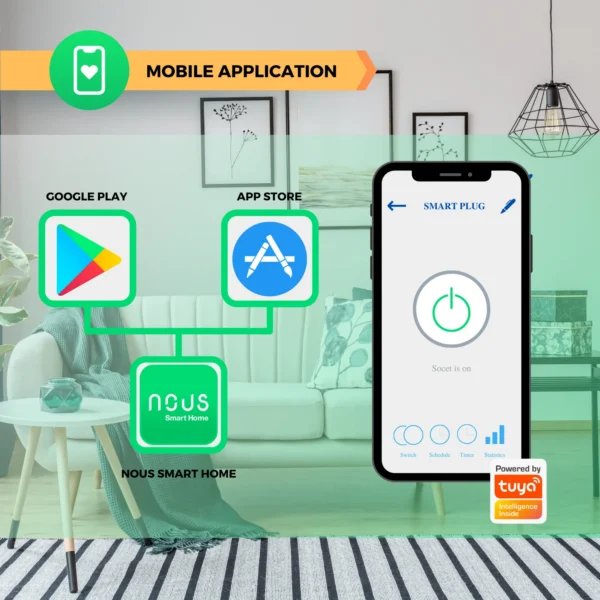 Set 2 prize inteligente WiFi NOUS A1Z, 10A - ZigBee 3.0, Monitorizare energie - imagine 7