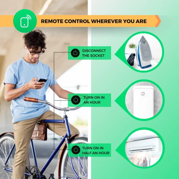 Set 2 prize inteligente WiFi NOUS A1Z, 10A - ZigBee 3.0, Monitorizare energie - imagine 5