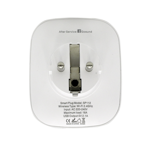 Priza inteligenta WiFi Gosund SP112, 16A, 2X USB, Monitorizare consum energie - imagine 3