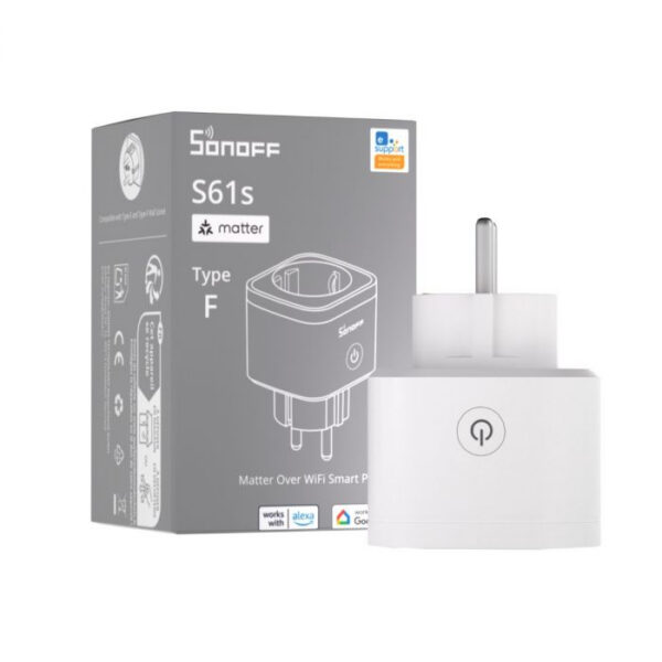 Priza Smart WiFi Sonoff S61STPF, 16A control Smartphone, Matter - imagine 3