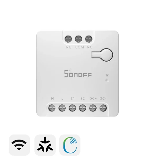 Releu Smart Wifi Sonoff MINI-D, 2A, 1 canal, contact uscat AC-DC, Matter - imagine 1