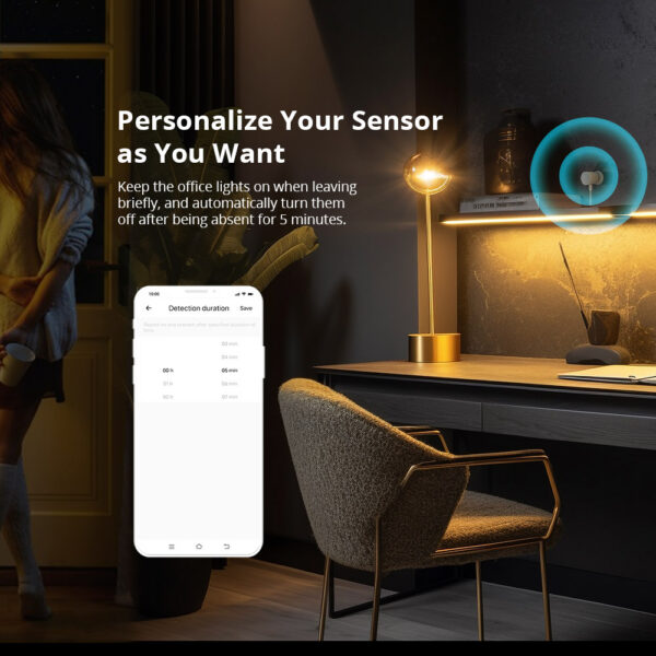 Senzor de prezenta umana Zigbee, Sonoff SNZB-06P, Zigbee 3.0 - imagine 5