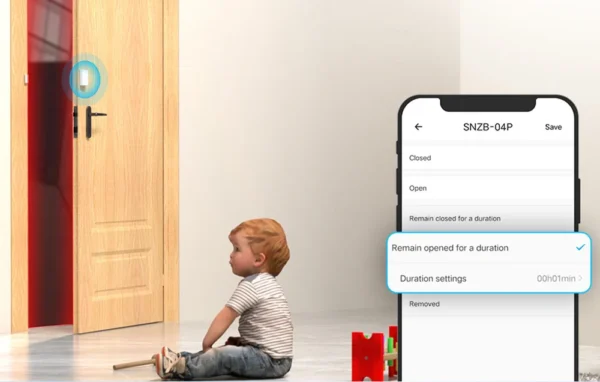 Senzor smart usa-geam Sonoff SNZB-04P, ZigBee, Alb - imagine 4
