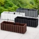Set 2 Jardiniere decorative cu suport metalic, Boardee Fencycase W, gri, 58x18x16.2 cm - imagine 5