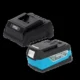 Compresor aer 18V Li-ion, SAS+ALL,10 bar, cu acumulator 4Ah si incarcator inclus, pompat anvelope, mingi si saltele gonflabile, Dedra - imagine 2