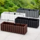 Set 2 Jardiniere decorative cu suport metalic, Boardee Fencycase W, gri, 58x18x16.2 cm - imagine 8