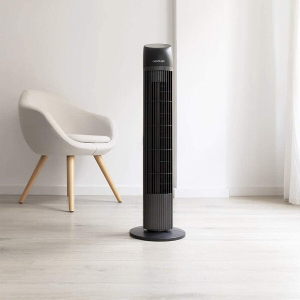 Ventilator turn Cecotec EnergySilence 8050 SkyLine Smart, 45W, Silentios, 3 viteze, Telecomanda, Temporizator, Afisaj LED - imagine 6