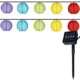 Ghirlanda luminoasa solara pentru gradina, cu 10 becuri multicolore, lungime 3 m, 2 moduri de iluminare