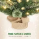 Brad de Craciun Mic, Inaltime 60 cm cu 35 Luminite LED Albe, 68 Crengi Dese si Ignifuge, Verde - imagine 7