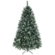 Brad de Craciun inzapezit, inalt de 180 cm, cu 910 ramuri si conuri, baza pliabila din metal, verde