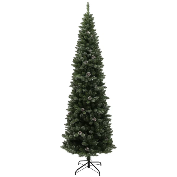 Brad de Craciun Inzapezit Inalt, 980 de Ramuri, Ø80x225 cm, Verde - imagine 10