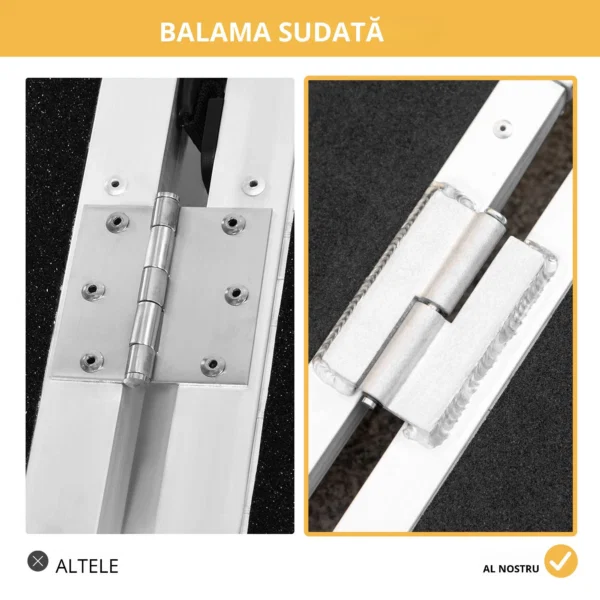 Rampa pliabila pentru scaune cu rotile din aluminiu cu margini inalte antiderapante - imagine 5