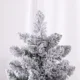 Brad de Craciun cu Zapada Artificiala, 329 Ramuri si Lumini LED Albe, din Plastic si Metal, Ø52x180 cm, Verde - imagine 9